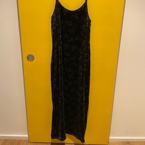 Margaret O’Leary velvet maxi dress with slits